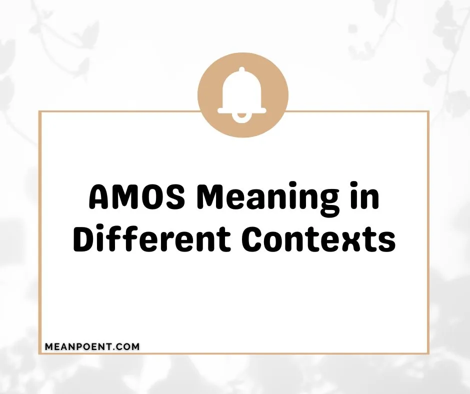 AMOS Meaning in Different Contexts