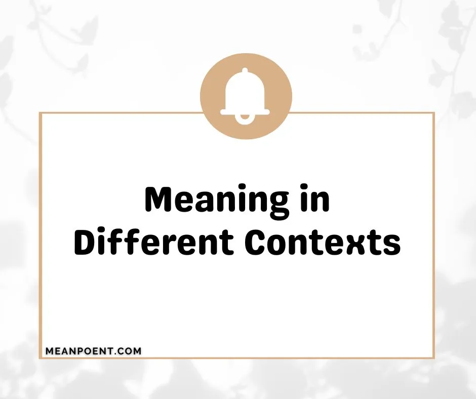 Meaning in Different Contexts