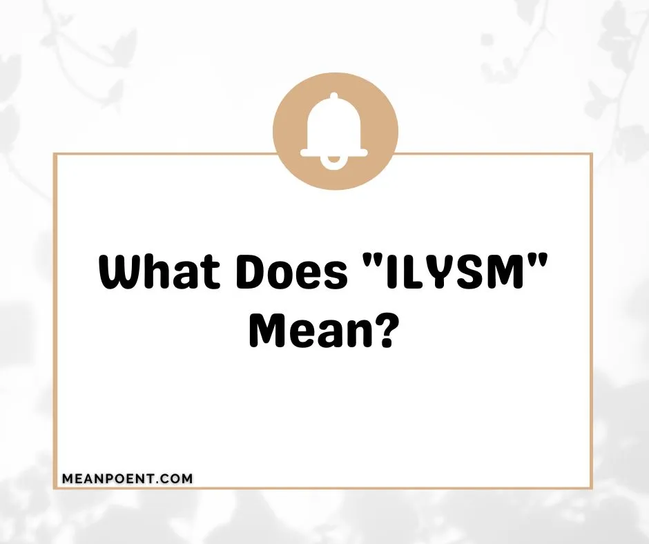 What Does "ILYSM" Mean?