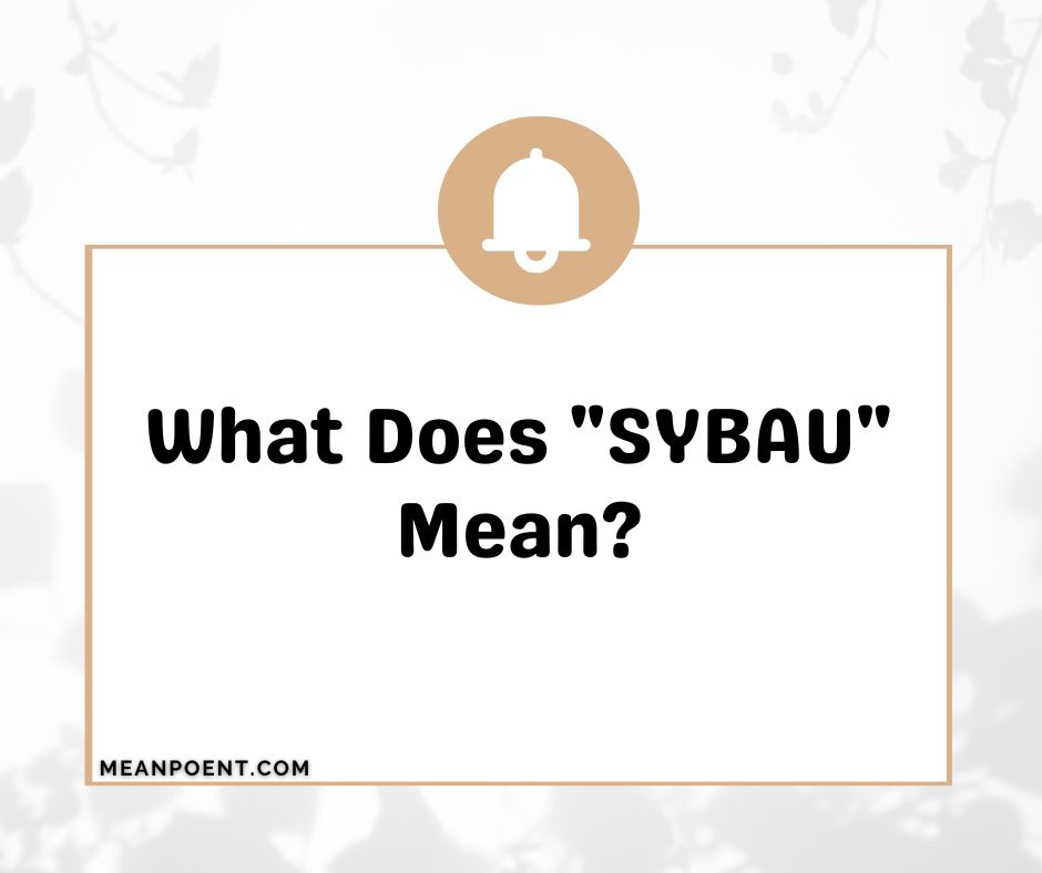 What Does "SYBAU" Mean?