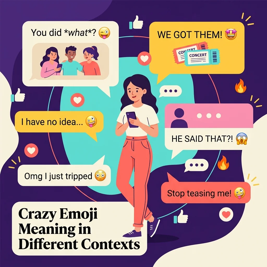 Crazy Emoji Meaning in Different Contexts