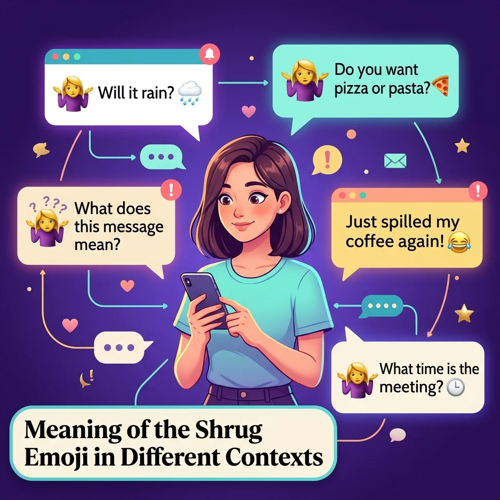 Meaning of the Shrug Emoji in Different Contexts