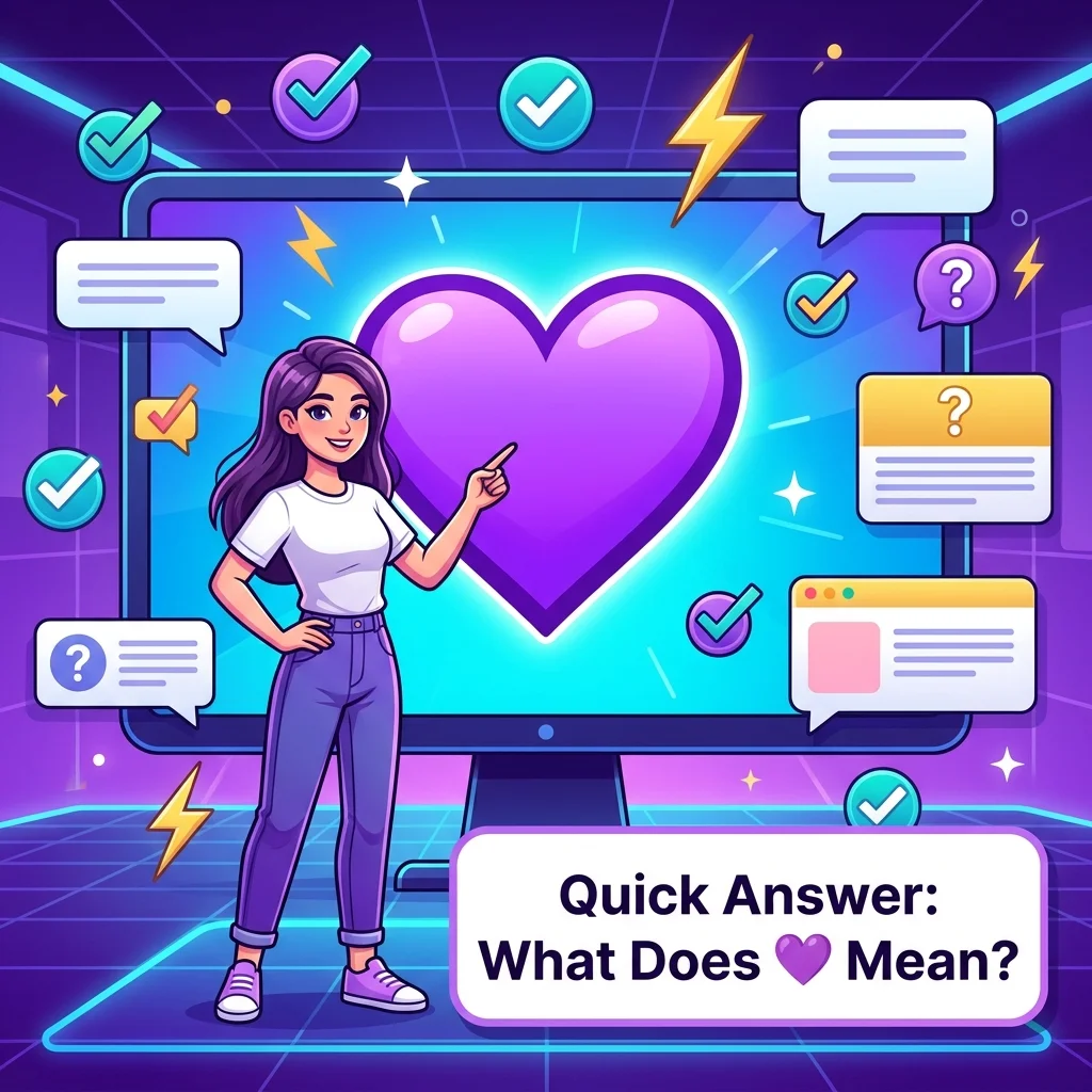 Quick Answer: What Does 💜 Mean?
